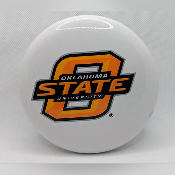 Oklahoma State Cowboys White Porcelain Canister Plug Mascot Screw Lid From 2004 - Picture 2 of 6